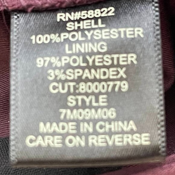 MAX STUDIO London Dress Pants – Purple Burgundy – Size 2 - Picture 9 of 11